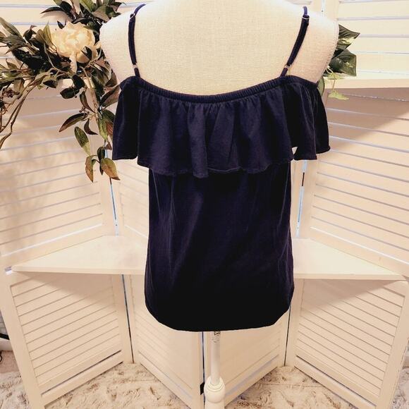 LILLY PULITZER NAVY RAFFLE LIGHT WEIGHT BLOUSE SIZE SMALL - Picture 5 of 7